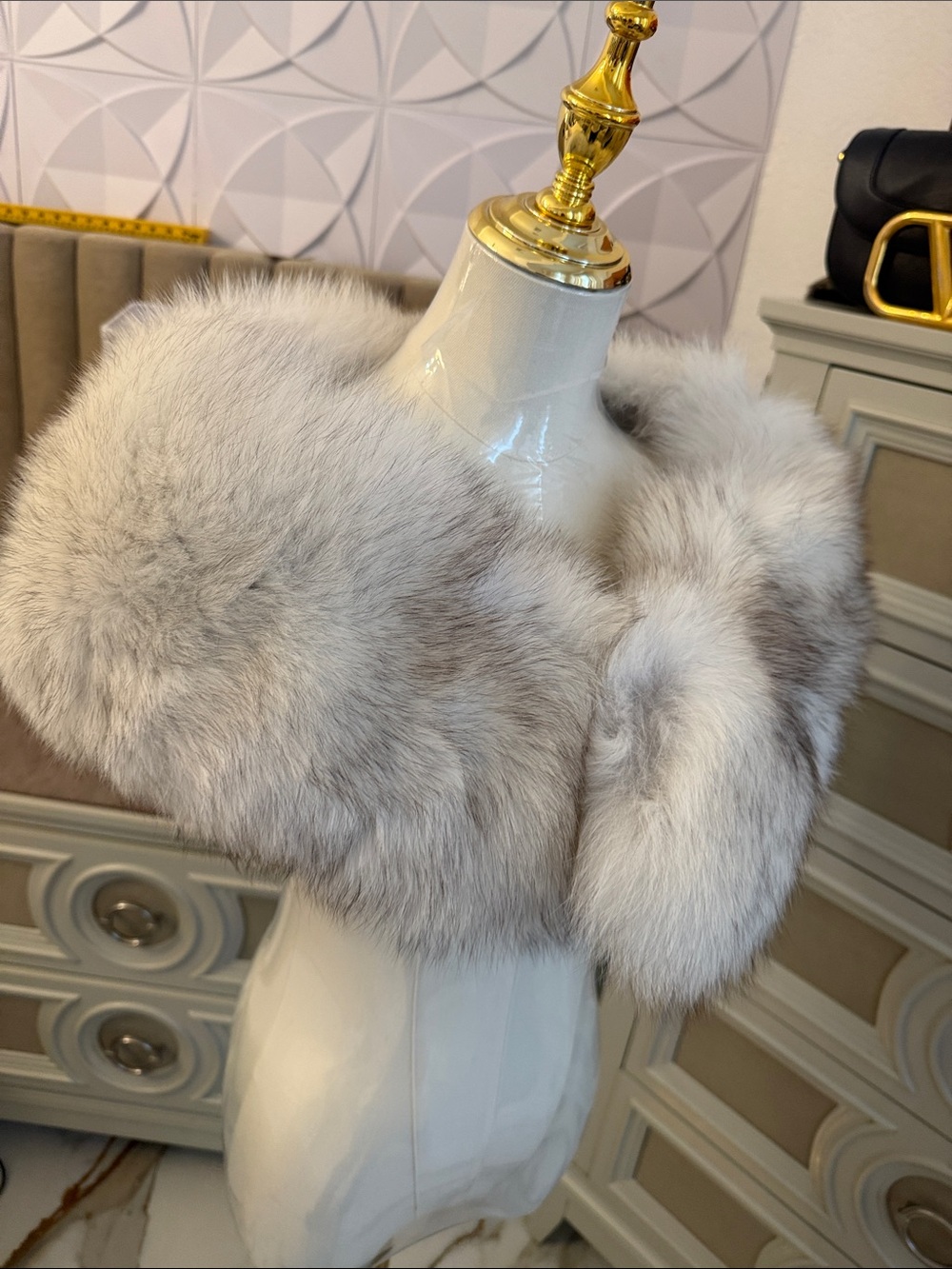 Saga fox fur Norwegian blue fox wrap